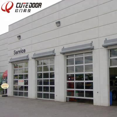 China Exterior Door Industrial Aluminum Frame Commercial Shop Doors For Station for sale