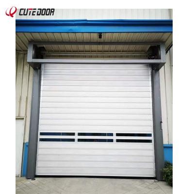 China Factory Hot Sale Fast Aluminum Spiral Metal Windproof High Speed ​​Roller Shutter Door for sale