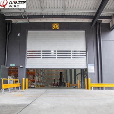 China High Speed ​​Spiral Aluminum Panel Roll Up Windproof Garage Door for sale