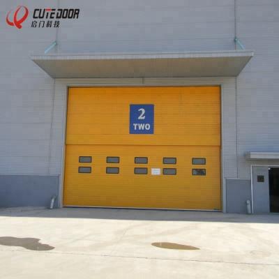 China Modern Steel Structure Design Overhead Insulated Automatic Sectional Garage Door With Aluminum Panel for sale