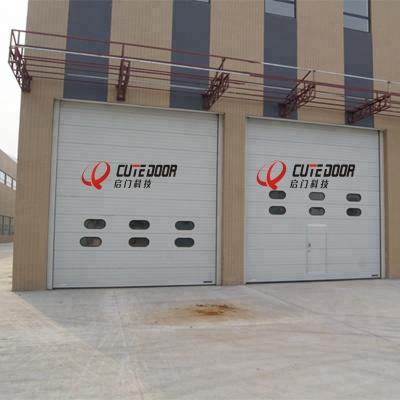 China Industrial Aluminum Sectional High Security Automatic Insulated Sliding Door for sale