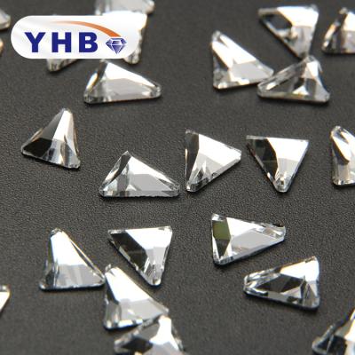 China Hot sale china applique hot selling rhinestone direct sale designs shiny alpha rhinestone triangle fancy faux stones for sale