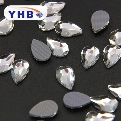 China Flatback 2019 YHB Factory Sale Customize Teardrop Glass Crystal Rhinestone for sale