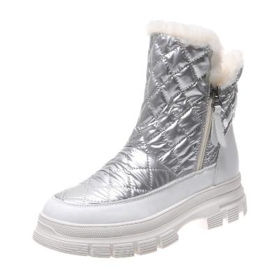 China 2021 New Design Round Snow Boot For Women Big Size Boots For Lady With High Quality for sale