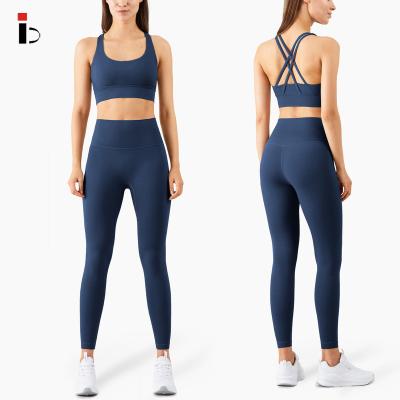 China High Quality Breathable Yoga Wear Activewear 2PCS Yoga Set For Women Tracksuit Workout Sports Suit Active Wear for sale