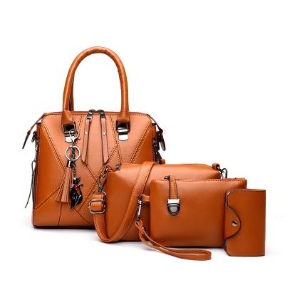 China New Korean style women's bag four-piece set with simple bag single-shoulder bag handbag set set for sale