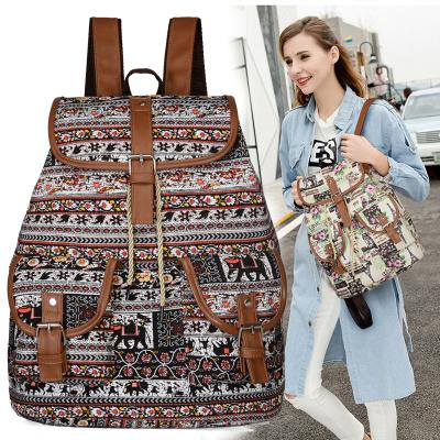 China Multifunctional Hot Selling Korean Style School Bags Backpack Canvas Travel Backpack Canvas Duffel Bag for sale