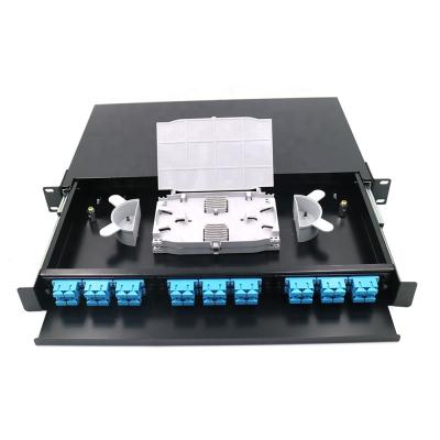 China FIBER CABINET sliding type fiber optic distribution box METAL 20*3*25cm fiber optic distribution drawer box for sale