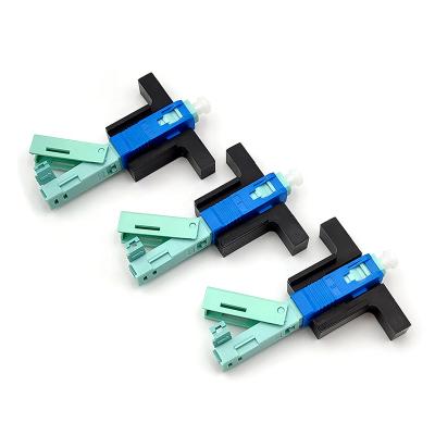 China 2*3mm Connector Adapter Field Cold Connector Assembly LW-FAFC-SC-01 125um Single Mode Fiber Optic SC APC Square Connector for sale