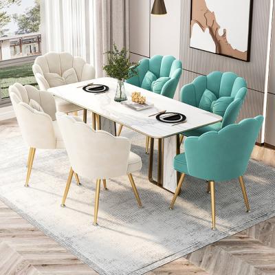 China Adjustable Luxury Restaurant Furniture Modern Linen (Height) Dining Room Furniture Covers High Back Velvet Dining Chairs for sale