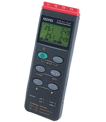 China 24 Hours Four Channel Data Logger Digital Gauge dtm-319 Temperature with USB and RS232 for sale