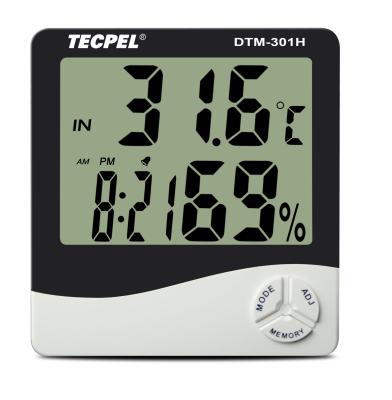 China TECPEL DTM-301H Large Display Thermometer / Hygrometer / Time Display DTM-301H for sale