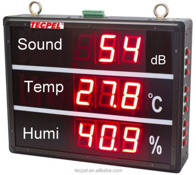 China Metal LED Display Sound Level TRH-300 Dispense Temperature PT-100 Humidity LED Monitor for sale