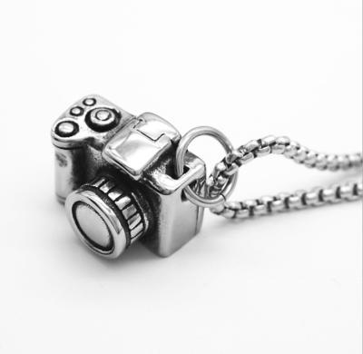 China Fashion Retro Camera CLASSIC Personalized Stainless Steel Pendant Necklace for Women and Men for sale