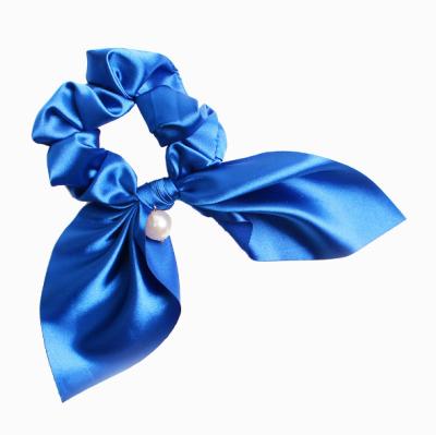 China Fashionable success silk scrunchies wholesale elastic scrunchies large solid color high quality silk scrunchies in various colors for sale