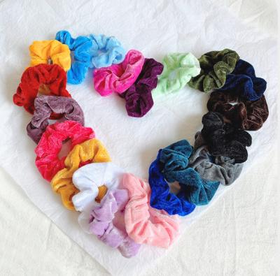 China 2020 Fashion Factory Velvet Hair Scrunchies For Women Or Girl Custom Scrunchie for sale