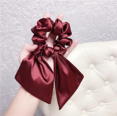 China Fashion Custom Color Or Print Bun Piece Scrunchie Curly Messy Hair Fashion Hair Scrunchies For Hair for sale