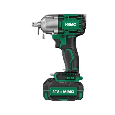 China Strong Strength KIMO Hot selling 20V 450N.M high torque 1/2 cordless electric brushless impact power wrench for sale