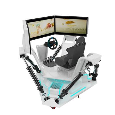 China 6DOF ALLOY Amusement Park Motion Platform VR Simulator 9d Virtual Reality Games Car 3 Screen Racing Simulator 9D VR Simulator for sale