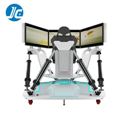 China ALLOY Motion 6 DOF Axis 3 Dynamic Full Screens Sim Racing Simulator Chair F1 Racing Driving Simulator Game Car for sale