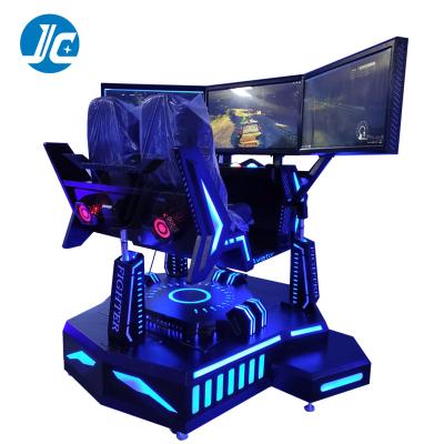 China ALLOY Amusement Park Products 3 Full Screen 6 DOF Motion Racing Simulator Racing Cockpit Simulator For Sale for sale