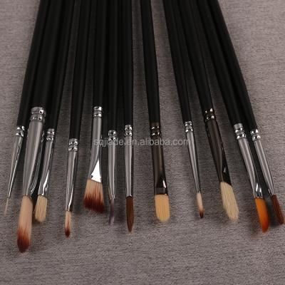 China Chinese Ancient Inscription Brush 10pcs Nylon Hair Painting Brushes for Acrylic Painting, Oil and Watercolor for sale