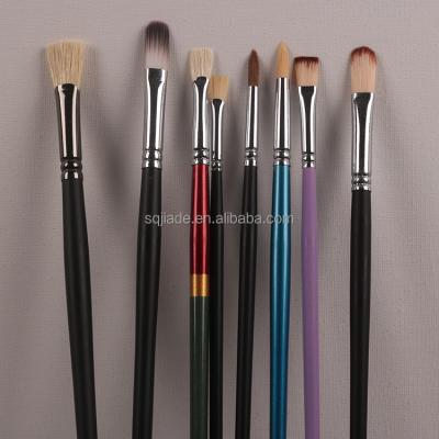 China Soft wooden handle art brush for acrylic and watercolor for sale