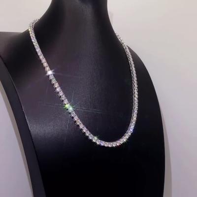 China Hitter Diamond Necklace Moissanite Tennis Chain from Miss Jewelry New Design Hip Hop for sale