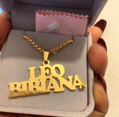 China Hiphop 2021 New High Quality Gold Plated Design Name Letter Pendant Necklace Pendants for sale