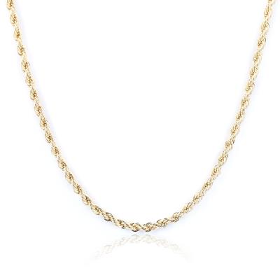 China Hiphop 18k Gold Stainless Steel Rope Chain Helix Rope Necklace Twisted Chain for sale