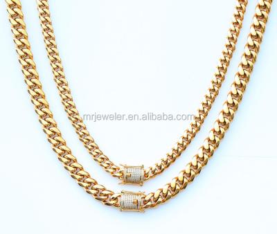 China Hiphop Gold Link Mens Spanish Hip Hop Chain , Italian Hip Hop Gold Chain for sale