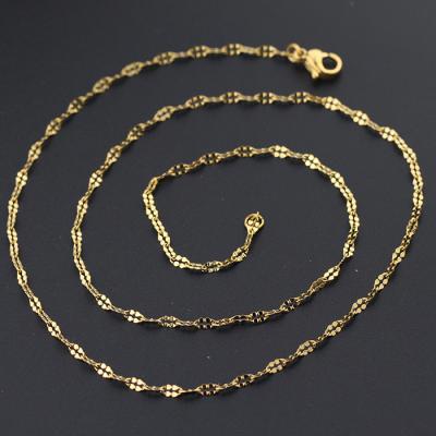 China High Fashionable Popular Jewelry 14k Gold Plated Necklace Chain for sale