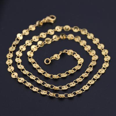 China Cheap Stainless Steel Mens Jewelry Necklace 18k Solid Gold Chain for sale