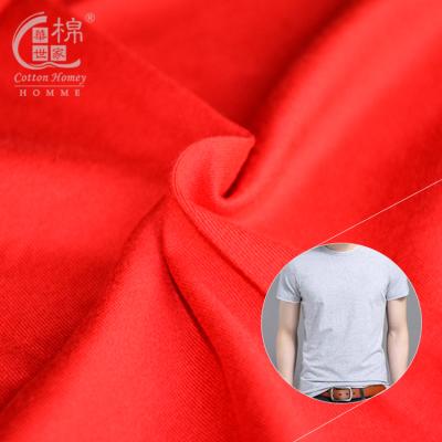 China Mercerized Antistatic 60/2 Warp Garment Fabric 100% Cotton Stocklot Single Knitting Jersey Knit Fabric for sale