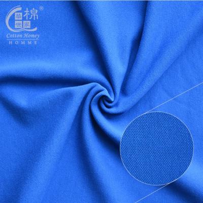 China 2020 hot sale china suppliers of stretch knitted cotton 95% cotton 5% elastane fabric white pique cotton fabrics china for garment for sale