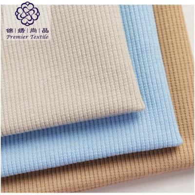 China Stretch Garments Hem Knitted Fabric Combed Cotton 2 x 2 Rib Fabric For Sleeves for sale