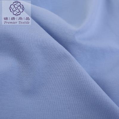 China Anti Pill Textile 92% Cotton 8% Spandex Knit Plain Tela Fabric Jersey Cotton T-shirt Fabric for sale