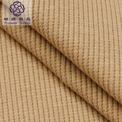 China Stretch free sample card rib knit fabric cotton spandex 2x2 rib fabric for clothes hem for sale