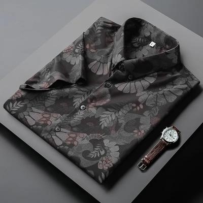 China Anti-pilling Digital Shirts Japan T-shirts Stylish Men's Dress Shirts OEM 2022 Customs Style Casual Printed Men's Shirt Character for sale