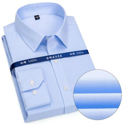 China Custom Plain Solid Color Men's Long Sleeves Anti-pilling Formal Dress Business Shirt for sale