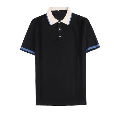 China Anti-Wrinkle Logo Print Mens Polo Shirt Short Sleeve Sports Golf Tennis T-Shirt for sale