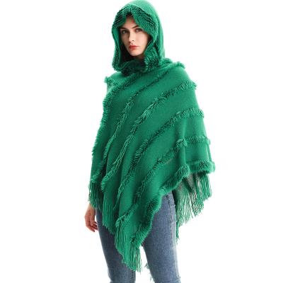 China Weaving 100% acrylic New Foreign Trade Cape women's Autumn and Winter Cape for sale