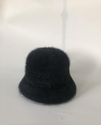 China Breathable Fty made Autumn and Winter Rabbit Hair Bowl Hat Korean Knitted Hat for sale