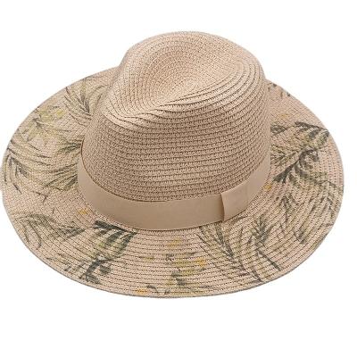 China Striped Wholesale custom custom hat straw lady hat straw braided beach hat for sale