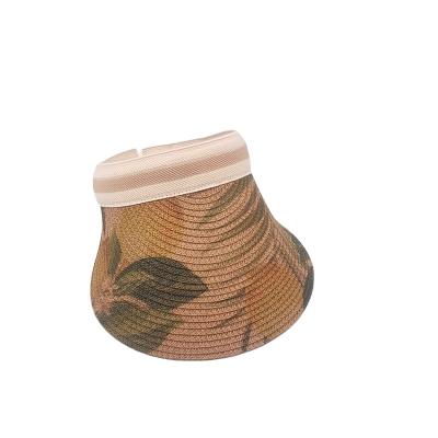 China Striped Wholesale New Trends outdoor activities summer beach printed visor hat for sale