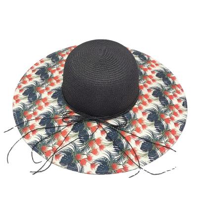 China Striped Wholesale Direct Sales lady summer beach hat foldable straw hats for sale