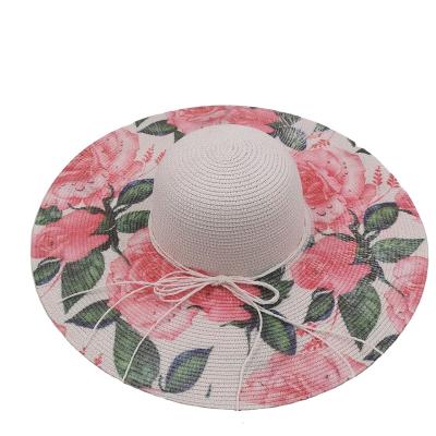 China Striped Wholesale New Trends beach sun summer paper braid straw hats for lady for sale