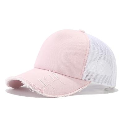 China Waterproof New Stock Arrival cotton cap dyed distressed washed unisex embroidery baseball cap for sale