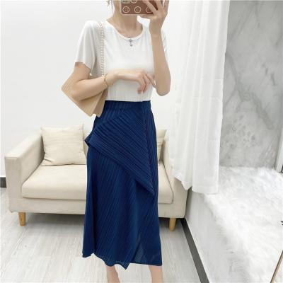 China Tianbao News Breathable Stock Fashion High Quality Pleated Casual Skirt Fast Selling Casual Skirt Quickly Delivery for sale