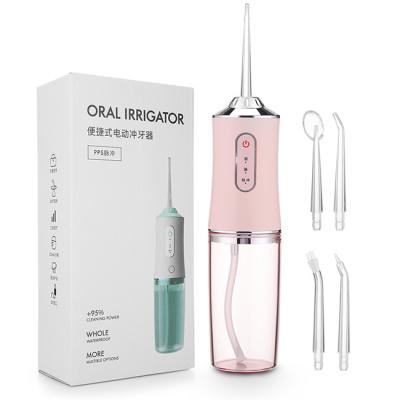 China IPX7 Waterproof High Pressure Dental Water Flosser Mini Cordless Portable Teeth Cleaner Flosser WaterJet Dental for sale